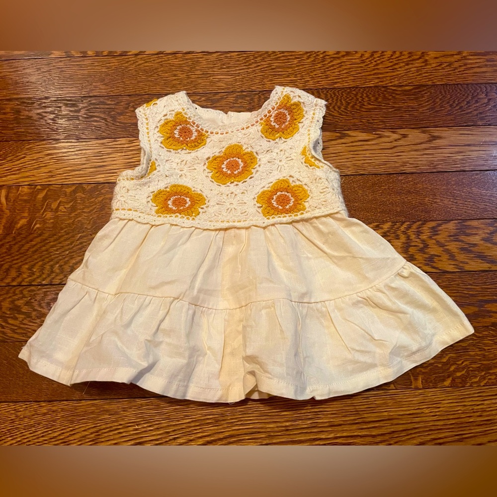 C & C California Kids Crochet Floral Top Size 18 Months